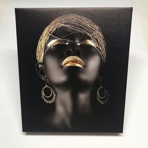The Afro beauty canvas wall art size 12x14 print